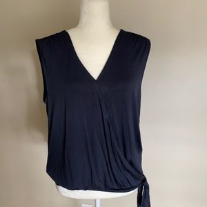 Loft Outlet blouson top in blue NWT